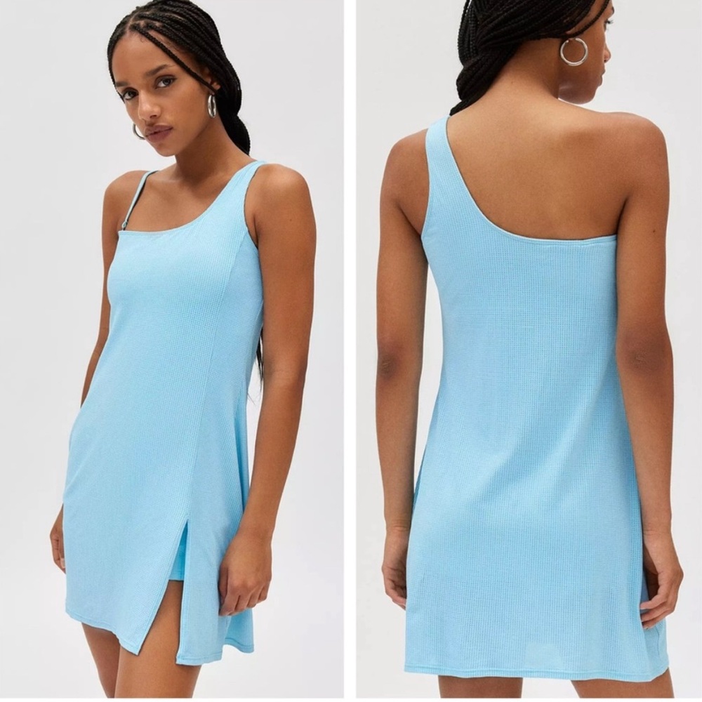 Beach Riot Haylee Sport Light Blue One Shoulder Dress